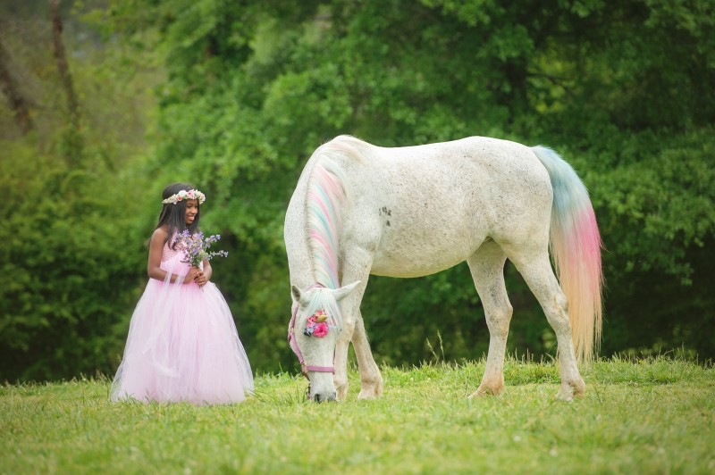 Rainbow Unicorn - Child Portrait Photography